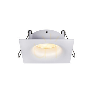 Kwadratowy spot wpuszczany Zambelis S165, GU10, IP65, piaskowa biel small 1
