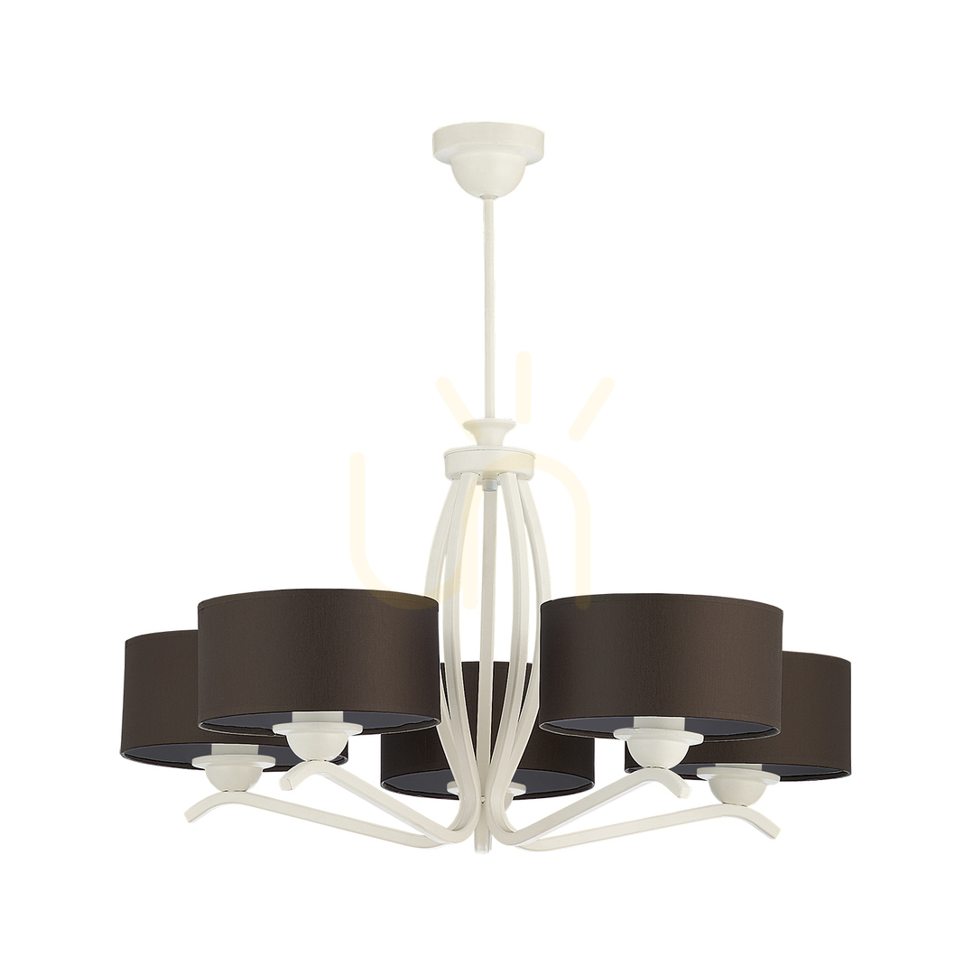 Sprawdź Lampa Wisząca KASZMIR Biały 5xE27/15W Lampa Wisząca KASZMIR Biały 5xE27/15W