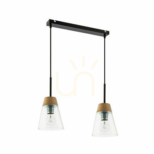 Sprawdź Lampa Wisząca DOMINO Czarny 2xE27/15W