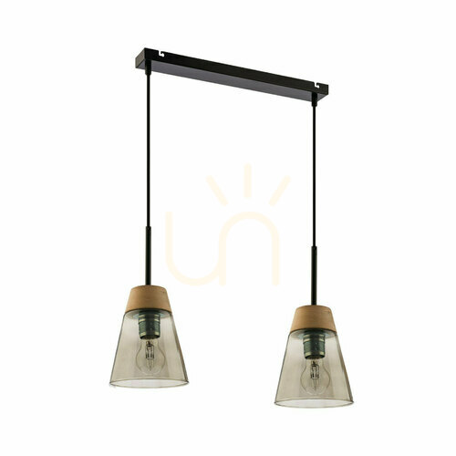Sprawdź Lampa Wisząca DOMINO Czarny 2xE27/15W