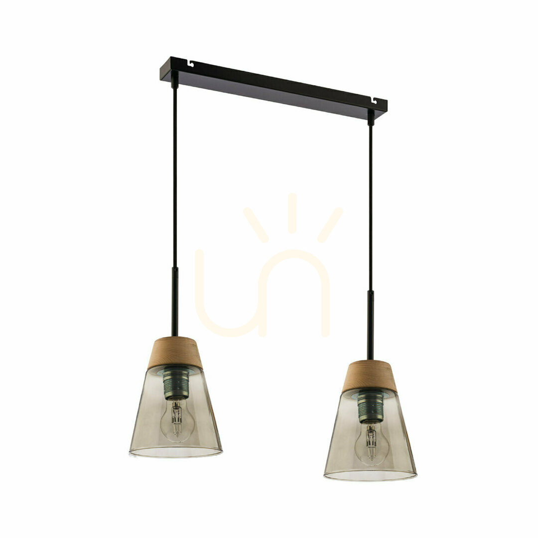 Sprawdź Lampa Wisząca DOMINO Czarny 2xE27/15W Lampa Wisząca DOMINO Czarny 2xE27/15W
