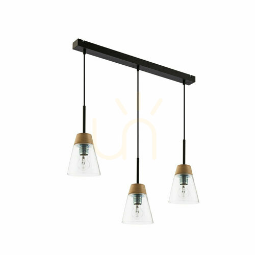 Sprawdź Lampa Wisząca DOMINO Czarny 3XE27/15W