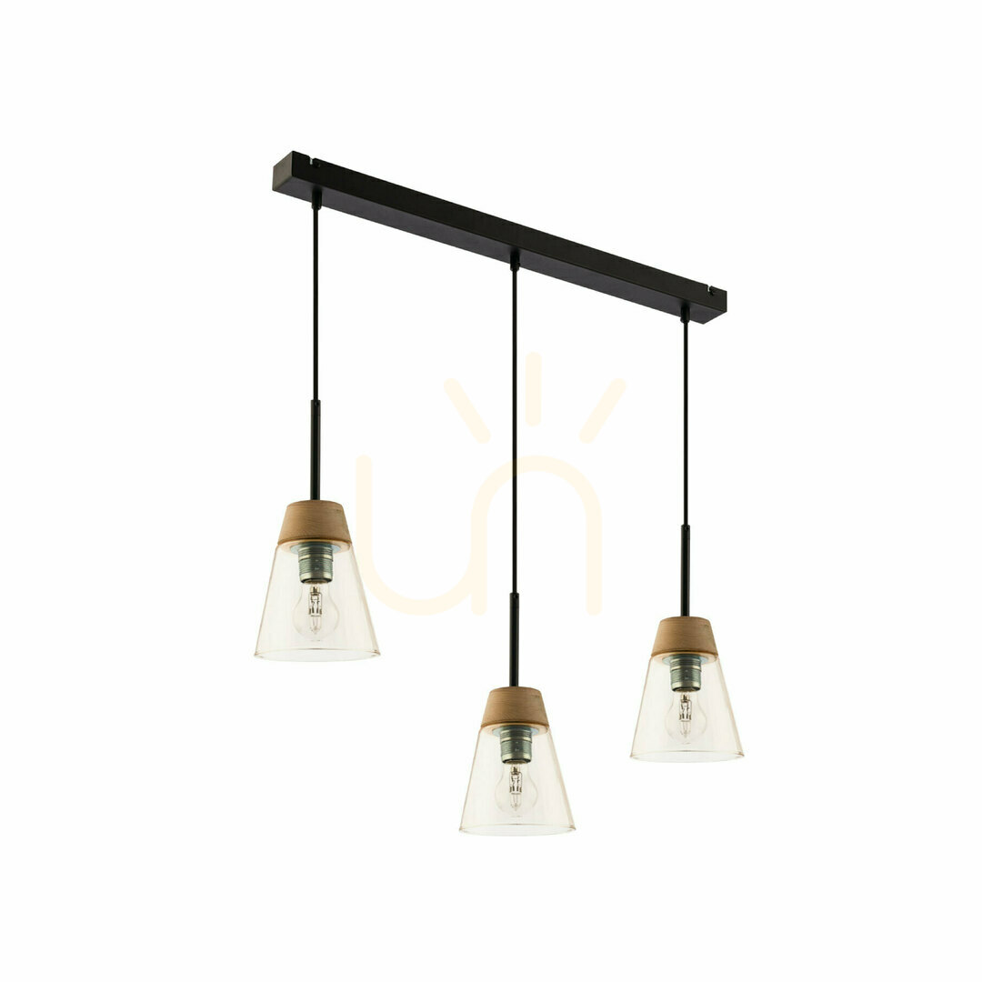 Sprawdź Lampa Wisząca DOMINO Czarny 3XE27/15W Lampa Wisząca DOMINO Czarny 3XE27/15W