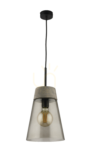 Sprawdź Lampa Wisząca DOMINO Czarny 1XE27/15W