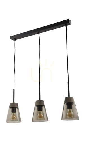Sprawdź Lampa wisząca Jupiter DOMINO 1684 czarno-antracytowa 3×E27