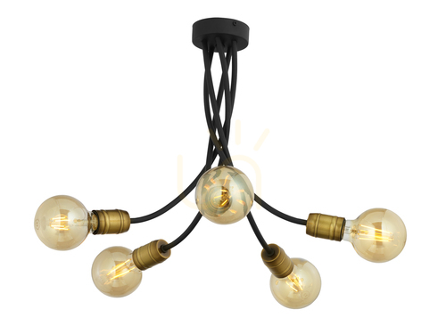 Sprawdź Żyrandol LUCE PAT. Złoty 5XE27/15W
