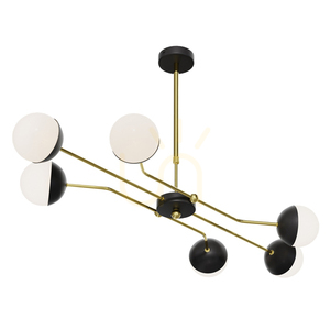 Żyrandol Jupiter TRENTO 1981 złoto-czarny, 6×G9, 128 cm small 1