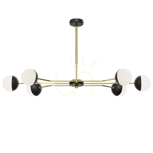 Żyrandol Jupiter TRENTO 1981 złoto-czarny, 6×G9, 128 cm small 0