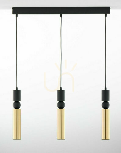 Sprawdź Lampa wisząca Jupiter ALAS 2007 złoto-czarna 3xGU10 14 W 60 cm