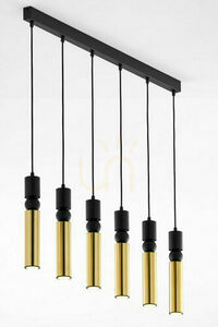 Lampa wisząca ALAS 2008 złoto-czarna 6xGU10 90 cm Jupiter small 1
