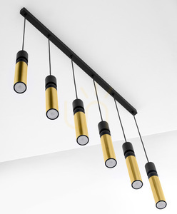 Lampa wisząca ALAS 2008 złoto-czarna 6xGU10 90 cm Jupiter small 5