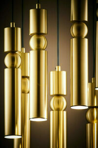 Lampa Wisząca ALAS Złoty 7xG10/14W small 7