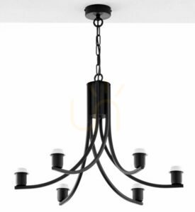 Żyrandol ARTHUR Czarny 6xE27/15W 12 Żyrandol ARTHUR Czarny 6xE27/15W small 12