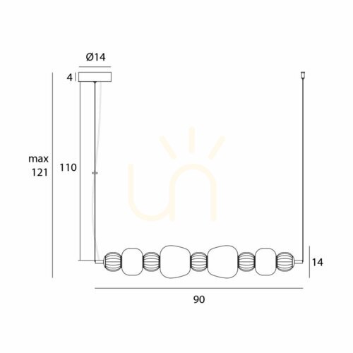 Sprawdź Lampa wisząca Max Light Modern P0631 czarna LED 32W 3000K 121 cm