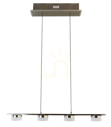Sprawdź Lampa wisząca czwórka CASSIS nikiel-mat 7066-503 Aviano