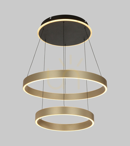 Lampa wisząca LED Aviano MARLING 6072-304, dwa pierścienie 40 i 60 cm, złoty mat / czarny small 0