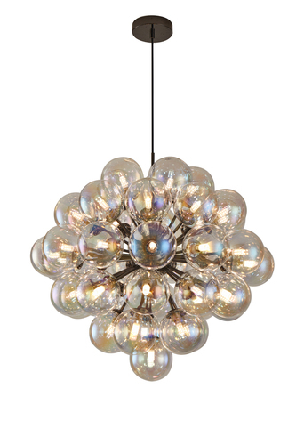 Sprawdź Żyrandol Aviano PORTOFINO 5079-4405, 44 x G9, 44 dymione klosze, 3000 K, ściemnialny, czarny chrom, ø65,5 cm