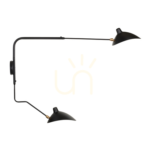 Sprawdź Lampa ścienna CRANE-2W S czarna 110 cm