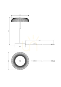 Lampa stołowa Zuma Line SOLVIA T230757601 Czarny 1xLED small 1