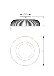 Plafon Zuma Line SOLVIA C230757601 Czarny 1xLED 1 Plafon Zuma Line SOLVIA C230757601 Czarny 1xLED small 1