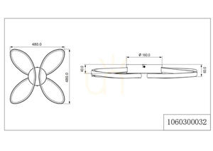 Plafon Zuma Line ROSENTRA C241060002 Czarny 1xLED small 1