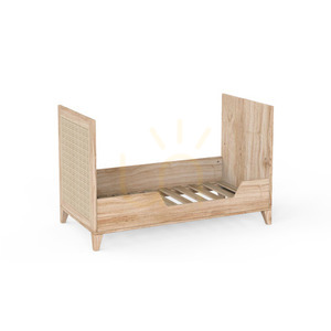 Łóżeczko Théo Bébé NAMI BOIS 60x120 cm, drewno i rattan small 4