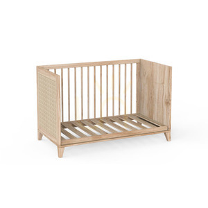 Łóżeczko Théo Bébé NAMI BOIS 60x120 cm, drewno i rattan small 5