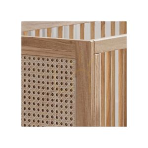 Łóżeczko Théo Bébé NAMI BOIS 60x120 cm, drewno i rattan small 7