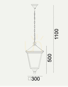 Lampa zewnętrzna wisząca  IP54 LONDON BIG 4142BL czarny 13,5W 3000K - premium NORLYS small 1