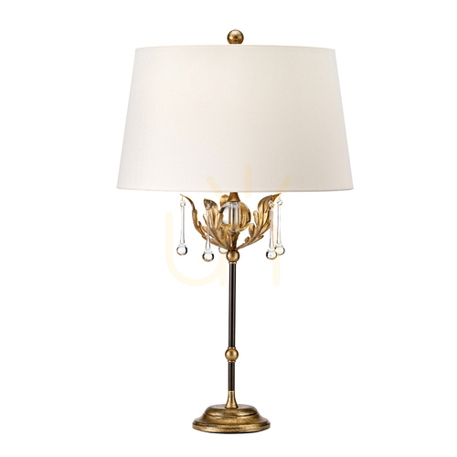 Sprawdź Lampa stołowa Amarilli - 1 źródło światła - Brązowa / Złota patyna Elstead