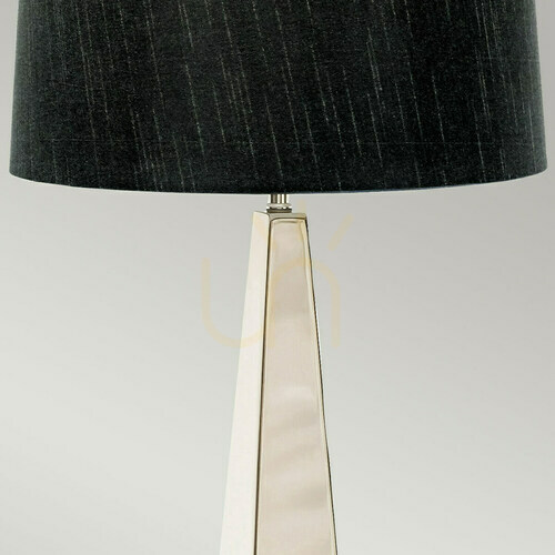 Sprawdź Lampa stołowa Ascent - 1 źródło światła - polerowany nikiel, czarny abażur Elstead
