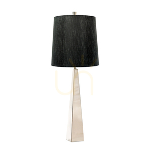 Lampa stołowa Ascent - 1 źródło światła - polerowany nikiel, czarny abażur Elstead small 0
