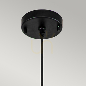 Średnia lampa wisząca Etoile - 1 źródło światła - Matowa czerń / Płatki złota Elstead small 1