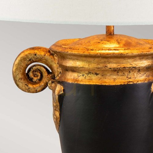 Sprawdź Lampa stołowa Gallier - 1 źródło światła - Czerń i złoto Elstead
