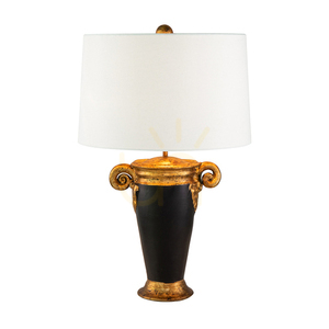 Lampa stołowa Gallier - 1 źródło światła - Czerń i złoto Elstead small 0