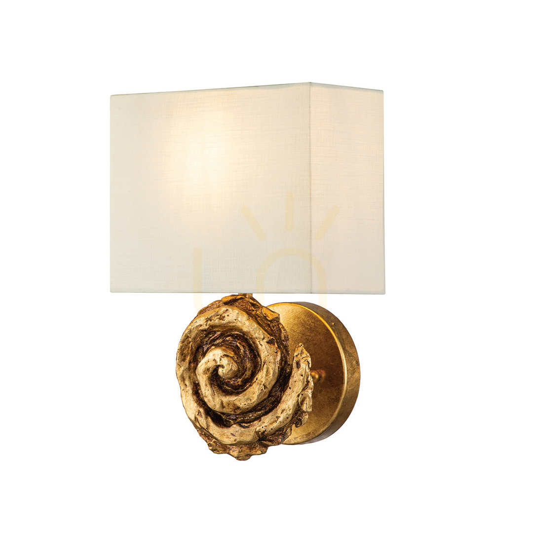 Sprawdź Duży kinkiet Swirl - 1 źródło światła - Płatki złota Elstead Duży kinkiet Swirl - 1 źródło światła - Płatki złota Elstead