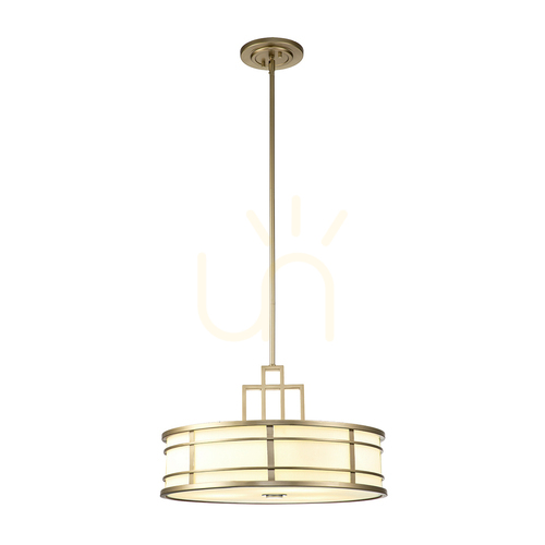 Sprawdź Duża lampa wisząca Fusion - 3 źródła świtała - Naturalny mosiądz Elstead