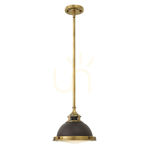 Mała lampa wisząca Amelia - 1 źródło światła - Brązowa Elstead small 0