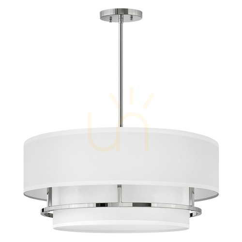 Sprawdź Lampa wisząca / półplafon Graham - 4 źródła światła E14 - polerowany nikiel Elstead
