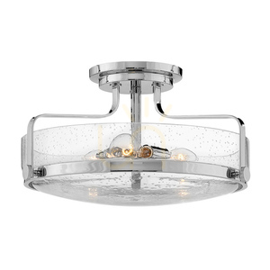 Plafon Elstead Harper 3xE27 chrom polerowany, szkło z bąbelkami 46 cm small 0