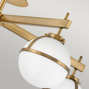 Półplafon Hollis - 5 źródeł światła - Mosiądz Heritage Brass, szkło opalowe Elstead small 3