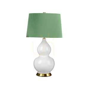 Lampa stołowa Isla - 1 źródło światła - Biała / Postarzany mosiądz Elstead small 0