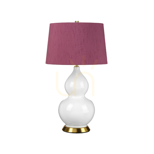 Sprawdź Lampa stołowa Isla - 1 źródło światła - Biała / Postarzany mosiądz Elstead