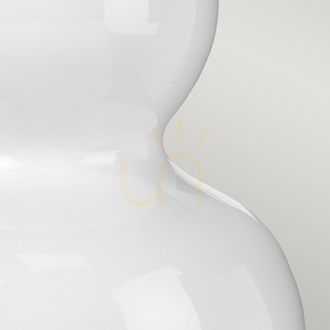 Lampa stołowa Isla - biała ceramika, niebieski abażur, polerowany nikiel Elstead small 4