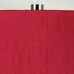 Lampa stołowa Isla - biała ceramika, czerwony abażur, polerowany nikiel Elstead small 1