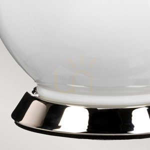 Lampa stołowa Isla - biała ceramika, czerwony abażur, polerowany nikiel Elstead small 3