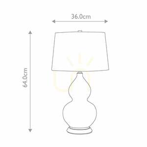 Lampa stołowa Elstead Isla E27, biała z turkusowym abażurem i polerowanym niklem small 5