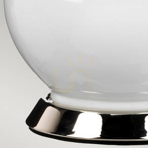 Lampa stołowa Isla - biała ceramika, żółty abażur, polerowany nikiel Elstead small 3