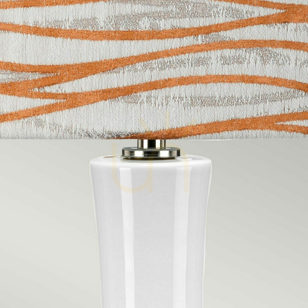 Obejrzyj Lampa stołowa Milo - 1 źródło światła - Biała / Polerowany nikiel Elstead Lampa stołowa Milo - 1 źródło światła - Biała / Polerowany nikiel Elstead