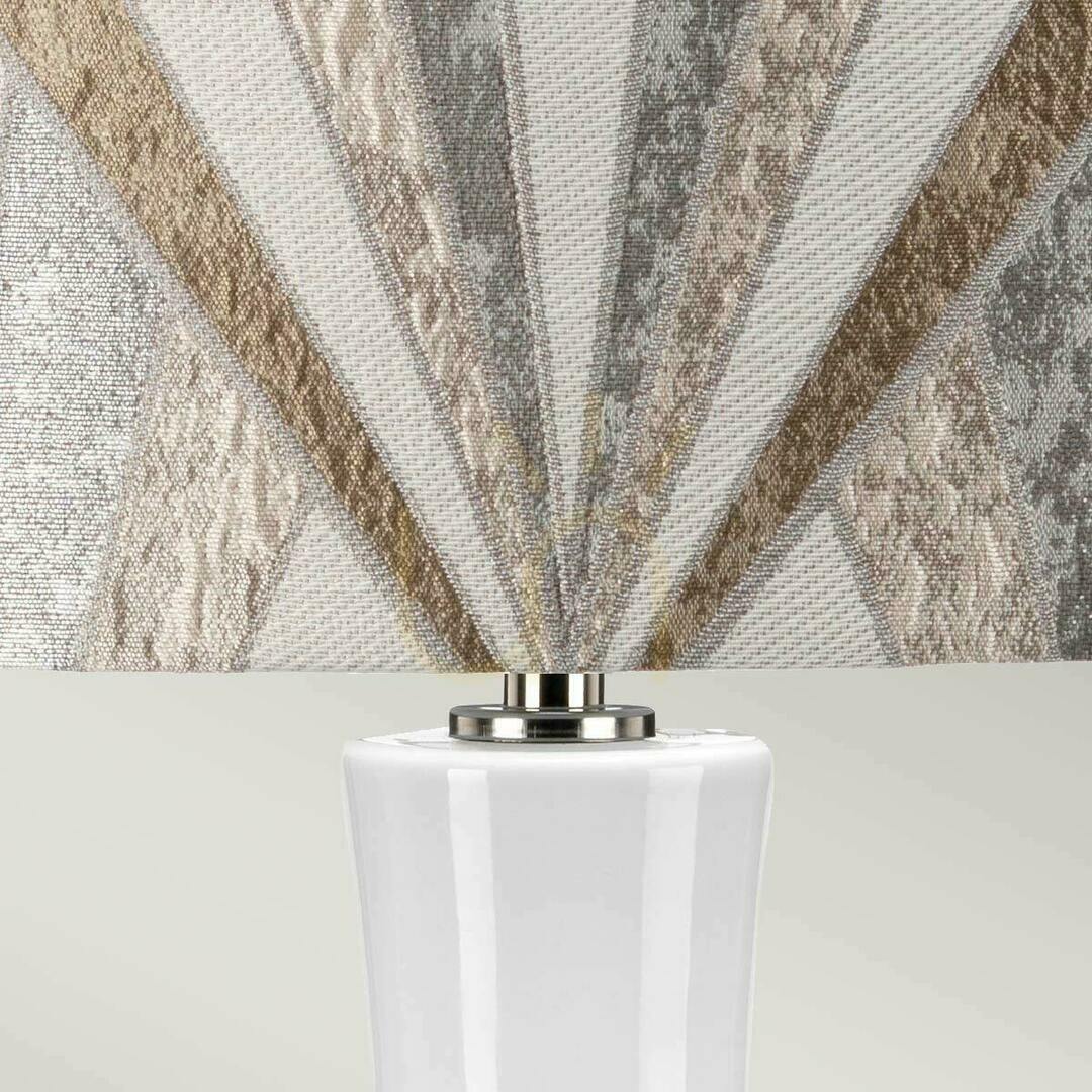 Obejrzyj Lampa stołowa Milo - 1 źródło światła - Biała / Polerowany nikiel Elstead Lampa stołowa Milo - 1 źródło światła - Biała / Polerowany nikiel Elstead